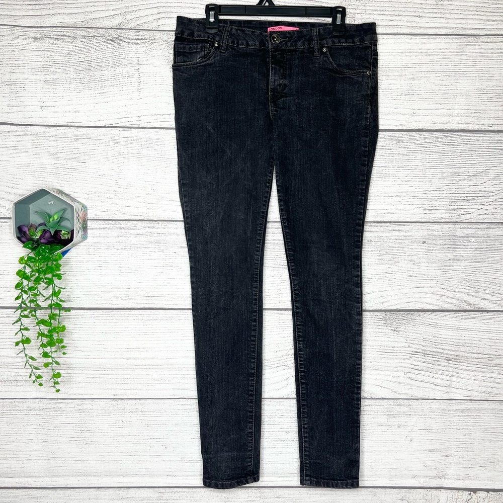 London Black Low Rise Skinny Fit Jeans Size 11